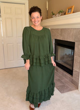 Kimmy Ruffle Skirt (Regular & Plus)-Olive
