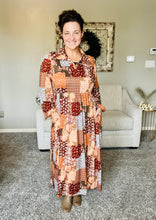 Kaylee Collared Fall Patchwork Dress