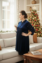 Velvet & Pearl Tunic Style- Black, Hunter Green or Navy