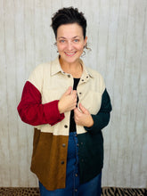 Corduroy Color Block Shacket