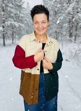 Corduroy Color Block Shacket