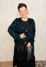 Adorable Hearts Cardigan Sweater- Black or Cream