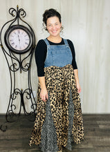 Leopard & Animal Print Mixed Overall/Jumper Dress