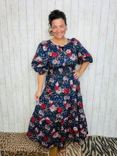 Kendra Navy & Floral Dress