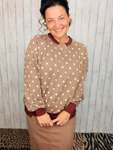Lana Polkadot Rib Knit Top