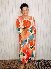 Amanda Orange Floral Dress