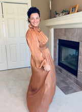 Stunning In Shimmer Dress- Copper