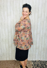 Dani Puff Sleeve Geometric Knit Top