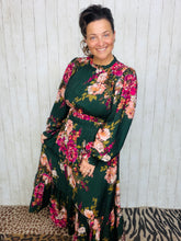 Natasha Smocked Waist Dress- Green Floral