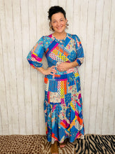 Mallory Royal Blue Patchwork Dress