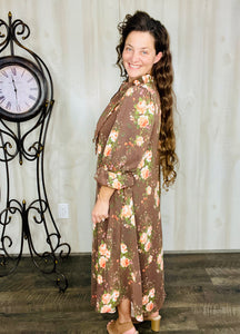 Chocolate & Floral Dress