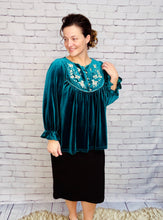 Velvet & Rose Top- Hunter Green