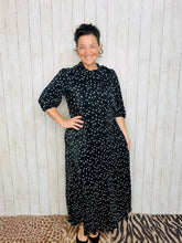 Power On The Day Dress-Black Polkadot