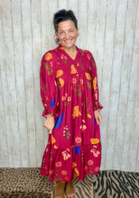 Janice Raspberry Mix Dress