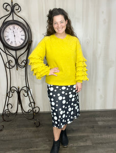 Yellow Ruffle Sweater