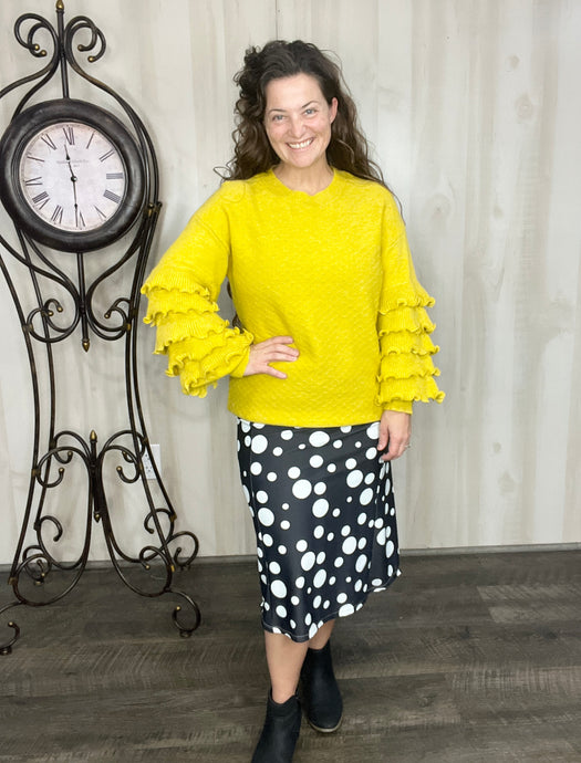Yellow Ruffle Sweater