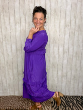 Amanda Purple Ruffle Dress
