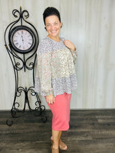 Madelyn Lavender & Floral Blouse