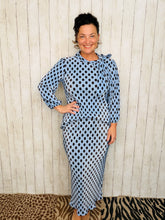 Bethany Bodre Bow Tie Top- Blue Polkadot