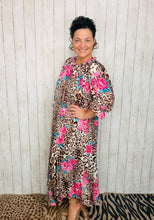 Power On The Day Dress-Leopard & Roses
