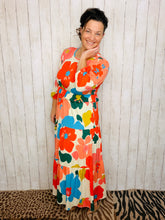 Amanda Orange Floral Dress