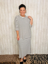Marissa Ribbed Top- Gray Stripe