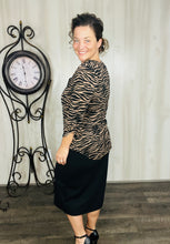 Mariah Brown Animal Print Top