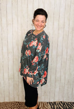 Tammie Rose & Charcoal Top