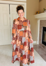 Kaylee Collared Fall Patchwork Dress