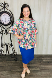 Rosey & Flowy Top
