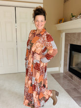Kaylee Collared Fall Patchwork Dress