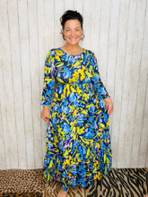 Nellie Green & Blue Multi Print Dress