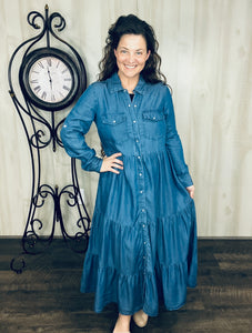Kristen Chambray & Snaps Dress