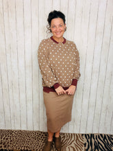 Lana Polkadot Rib Knit Top