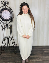Fabulous Fall Sweatshirt Dress-Cream