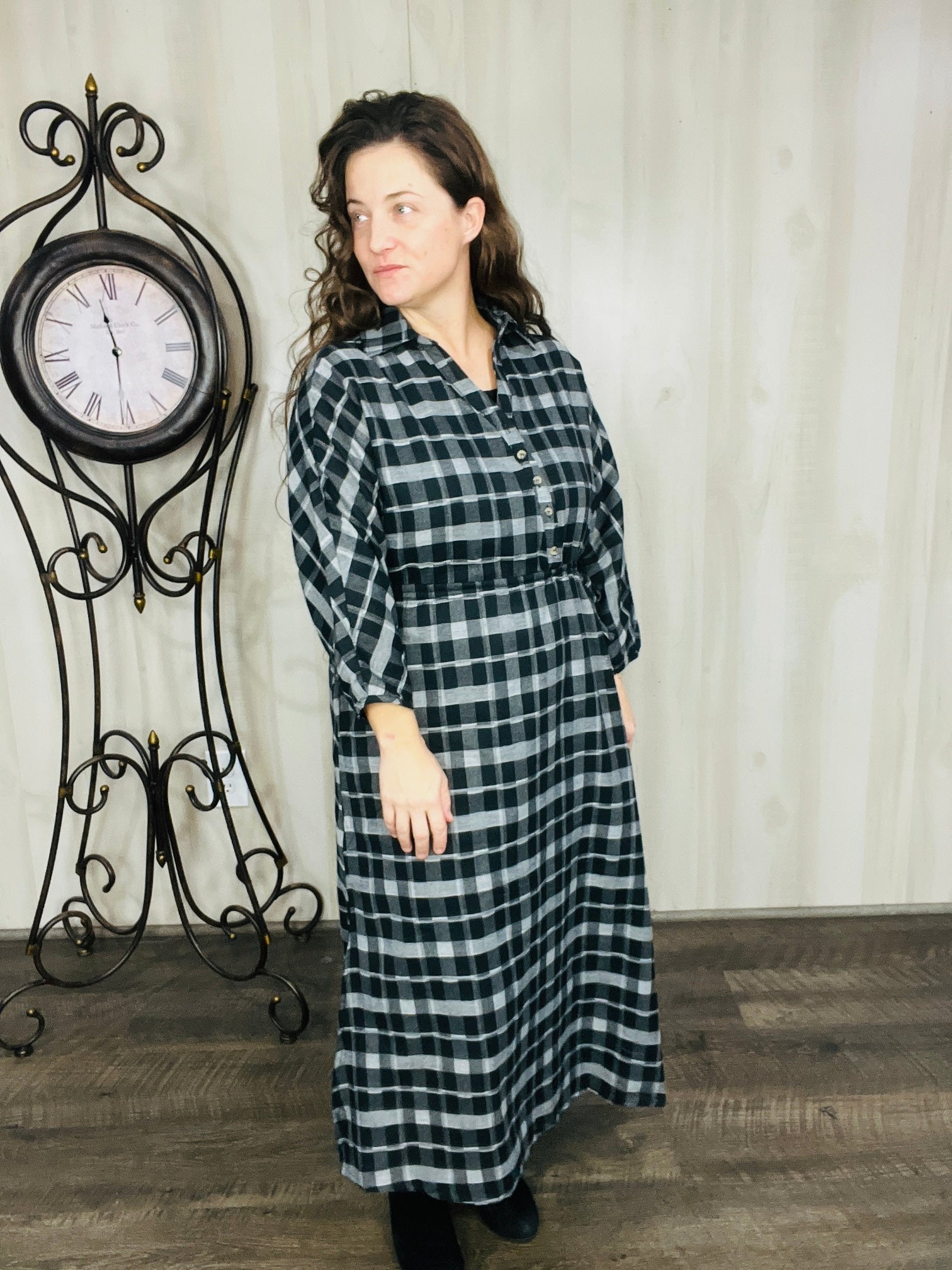 Black & White Plaid Dress Small Black & White Plaid Dress Small
