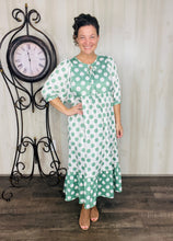 Sabrina Sage & Ivory Polkadot Dress