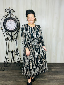 Rhonda Smocking Waist Dress- Animal Print