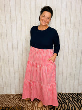 Tonya Navy & Red Plaid Dress