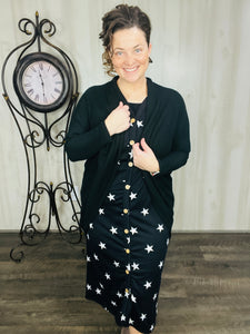 Stars & Buttons Midi Dress