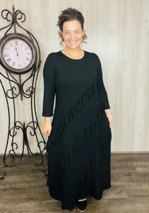 Ruffled Super Soft Textured Dress