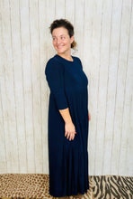 Tonya Marie Tiered Dress- Navy