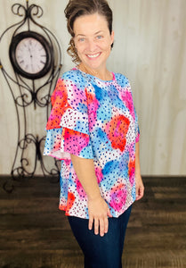 Lazy Summer Days Colorful Animal Print Top