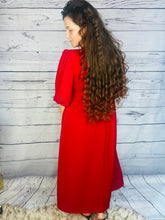 Sonja Leopard Bow Dress-Red