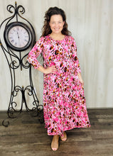 Tonya Marie Tiered Dress-Pink Leopard