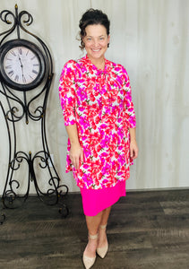 Flash of Style Tunic- Pink Floral