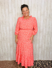 Tasha Coral & Dot Dress