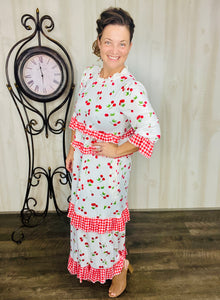 Amanda Cherry & Red Checkered Dress