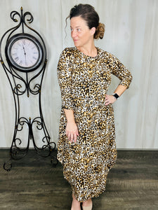 Leopard Print Parachute Dress