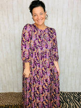 Missy Purple Paisley Dress